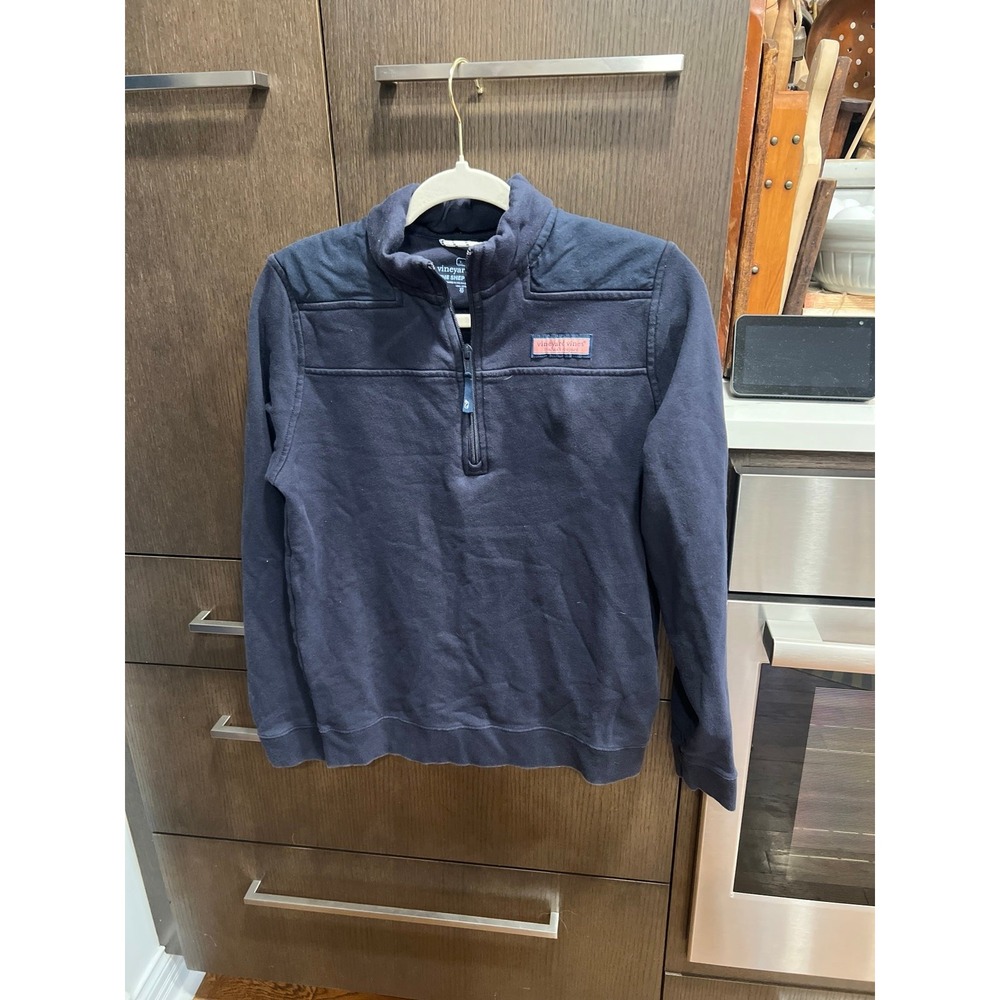 Vineyard Vines Size XL Navy Blue Boy's 1/4 Zip Pullover Sweatshirt‎